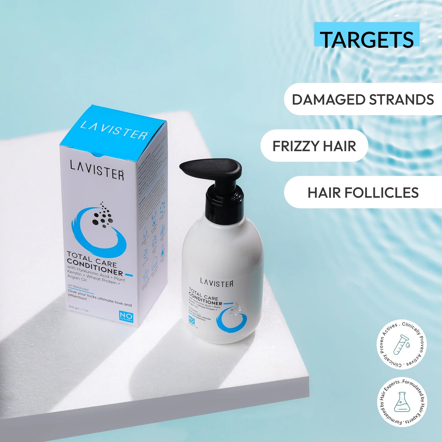 Check out Total Care Conditioner by Lavister that fixes damaged & frizzy hair. Order now!